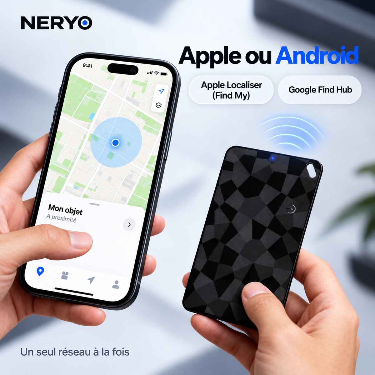 Carte NERYO One compatible Apple Localiser ou Google Find Hub
