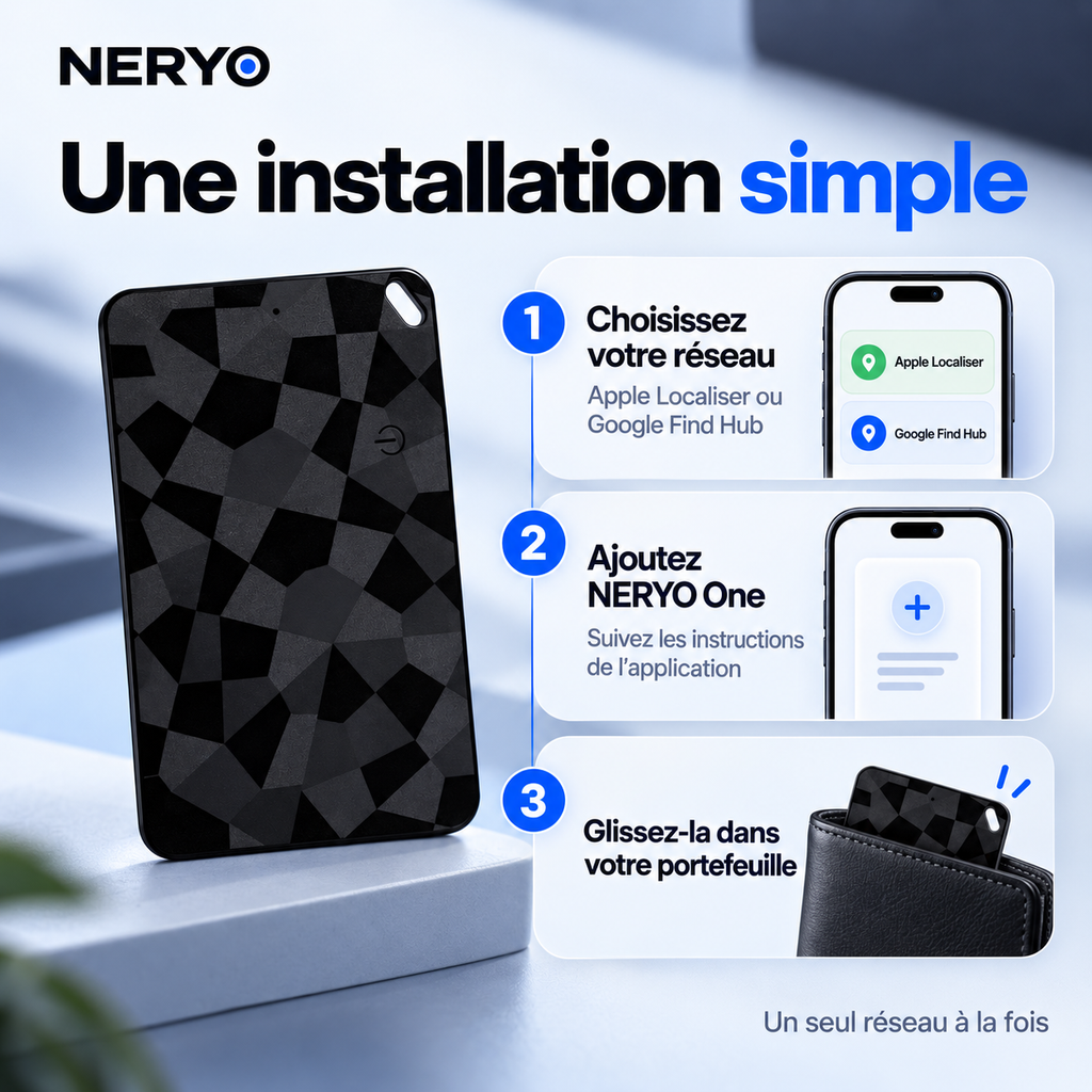 Carte NERYO One glissée dans un portefeuille
